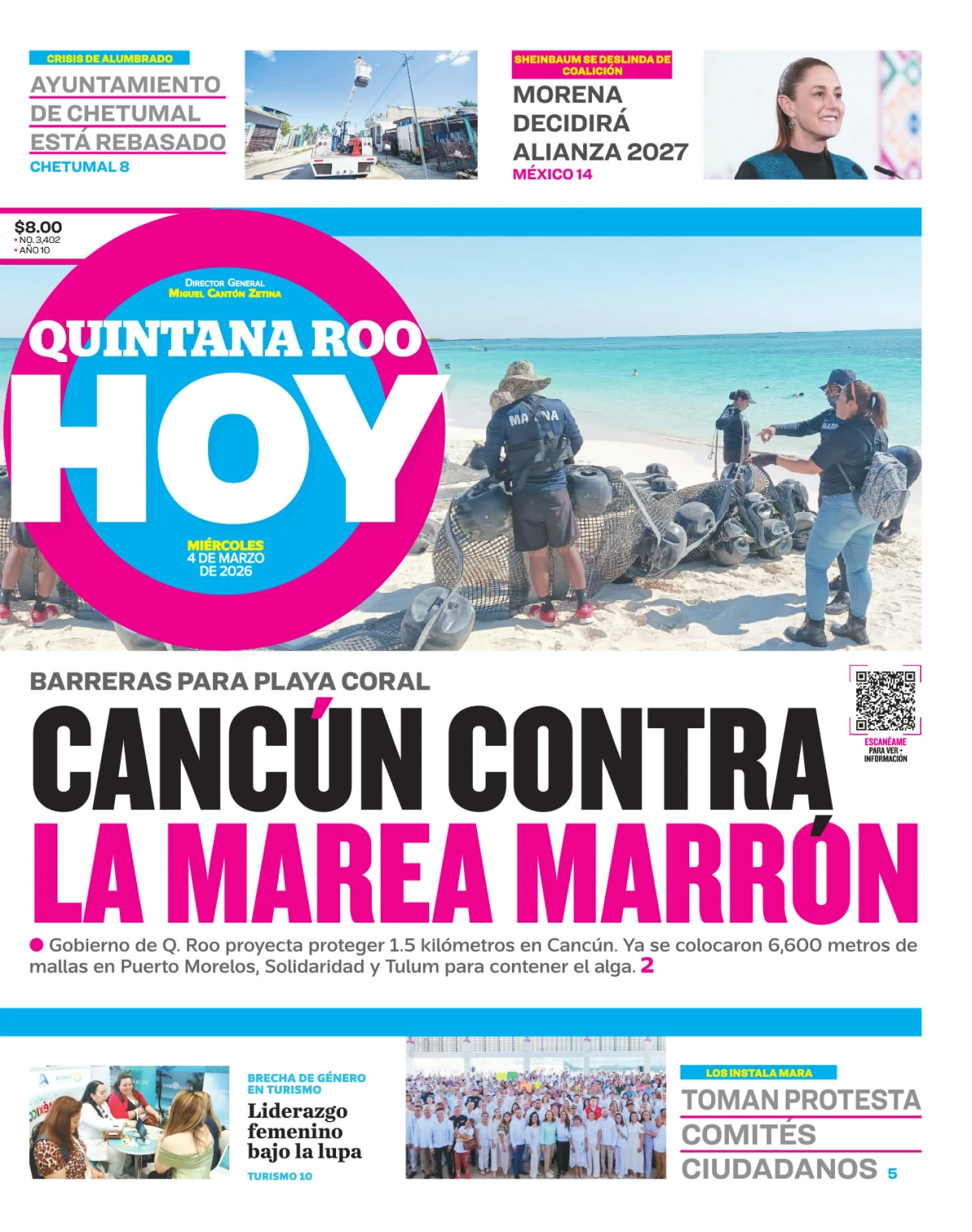 Portada de Quintana Roo Hoy (portada)