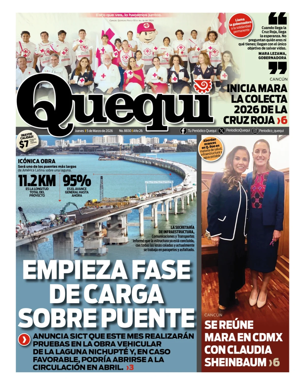 Portada de Quequi del jueves, 5 de marzo de 2026