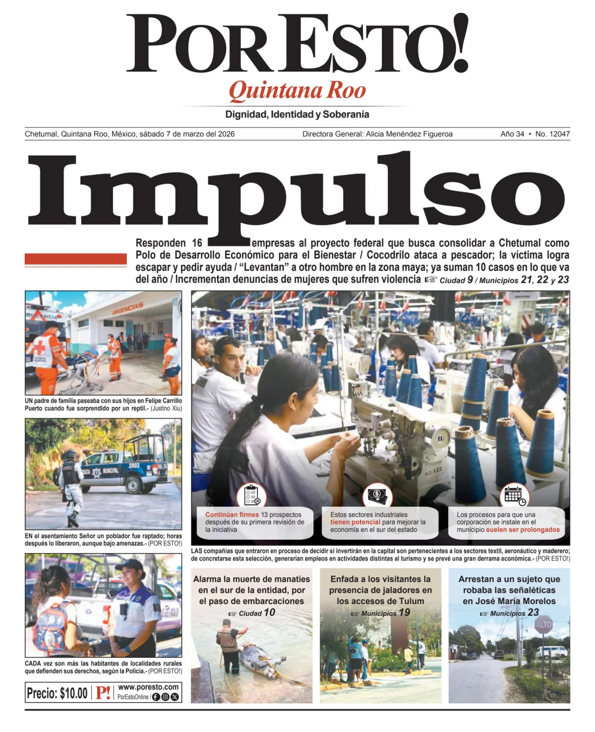 Portada de Por Esto (quintana Roo Chetumal)