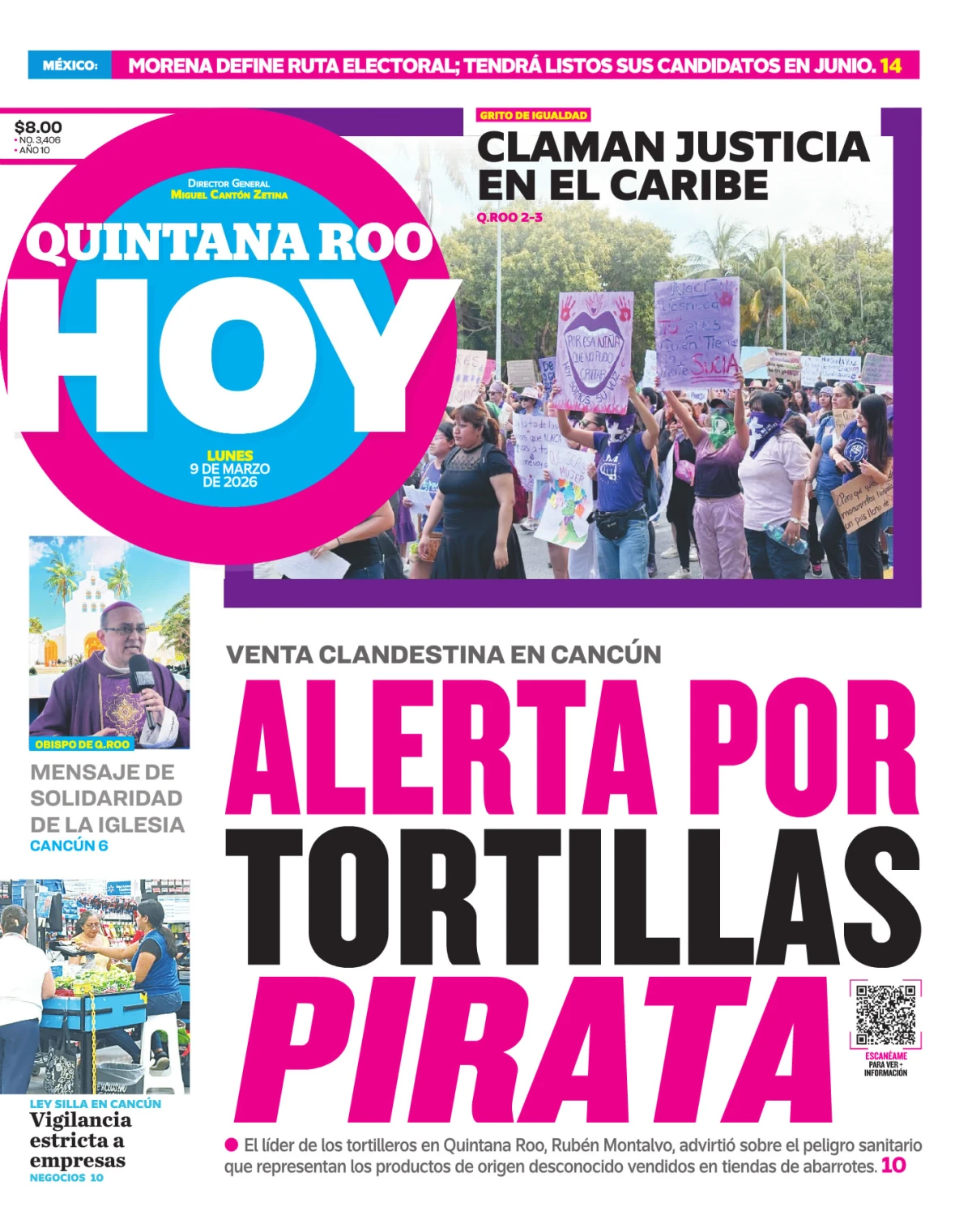 Portada de Quintana Roo Hoy (portada)