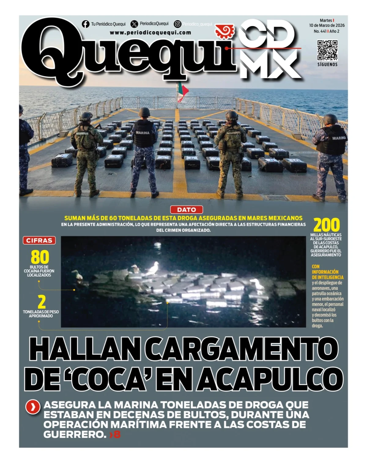 Portada de Quequi CDMX del martes, 10 de marzo de 2026