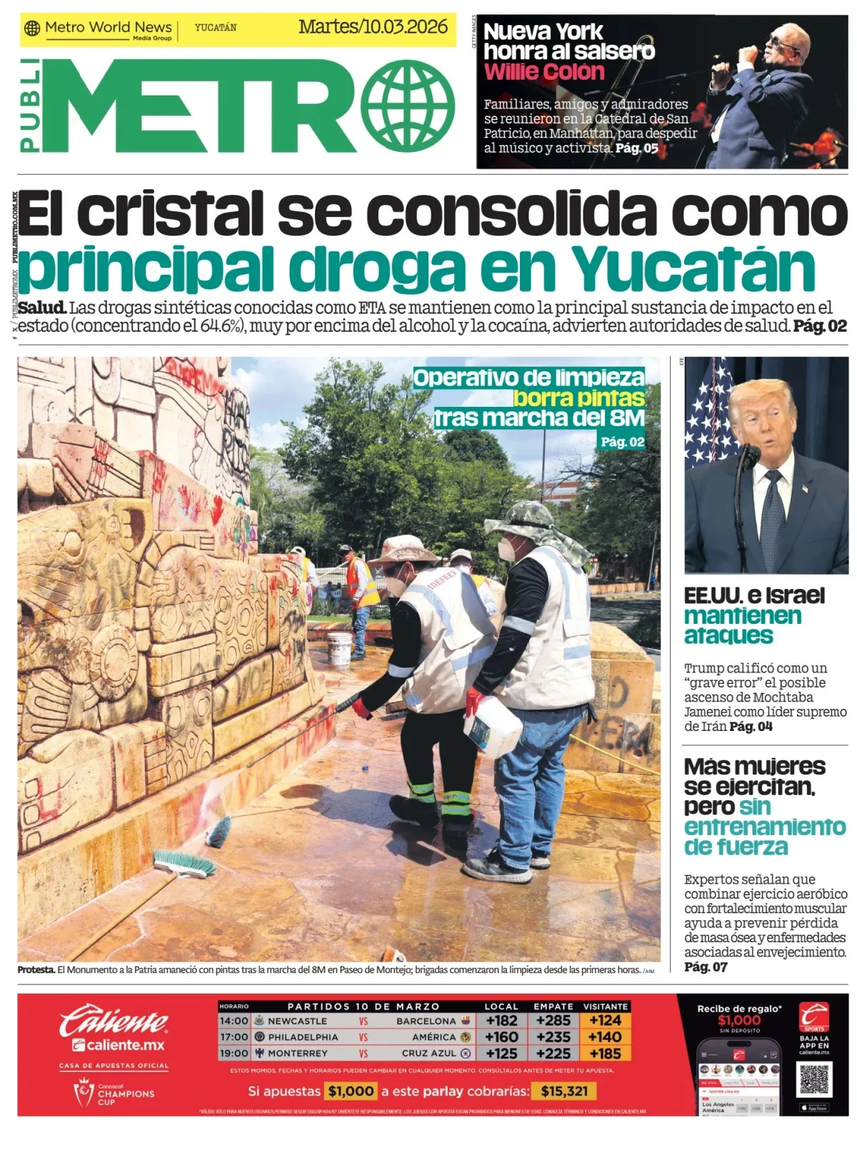 Portada de Publimetro Merida del martes, 10 de marzo de 2026