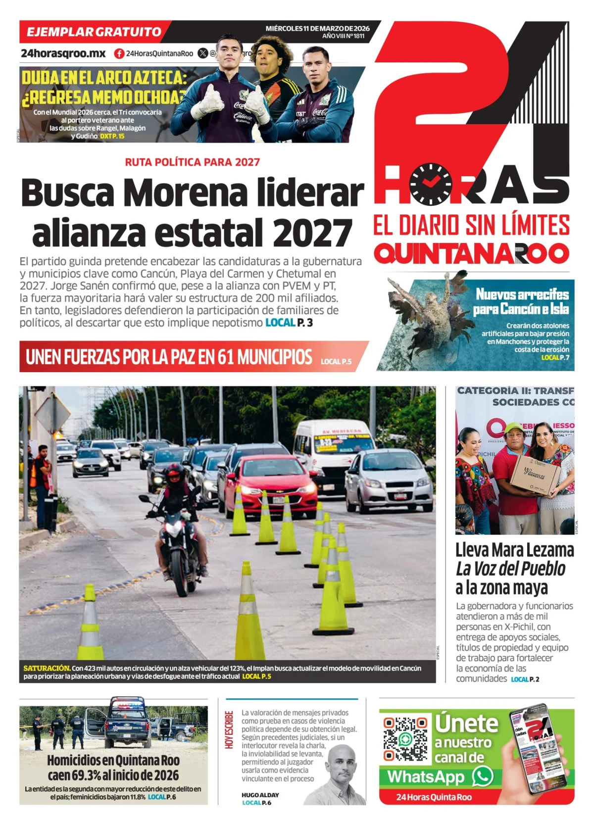 Portada de 24 Horas Quintana Roo