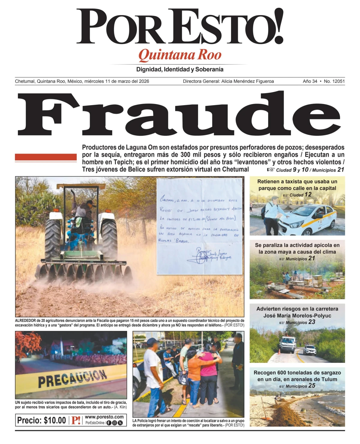 Portada de Por Esto (quintana Roo Chetumal)