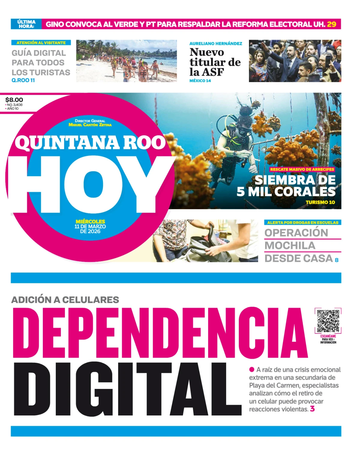 Portada de Quintana Roo Hoy (portada)