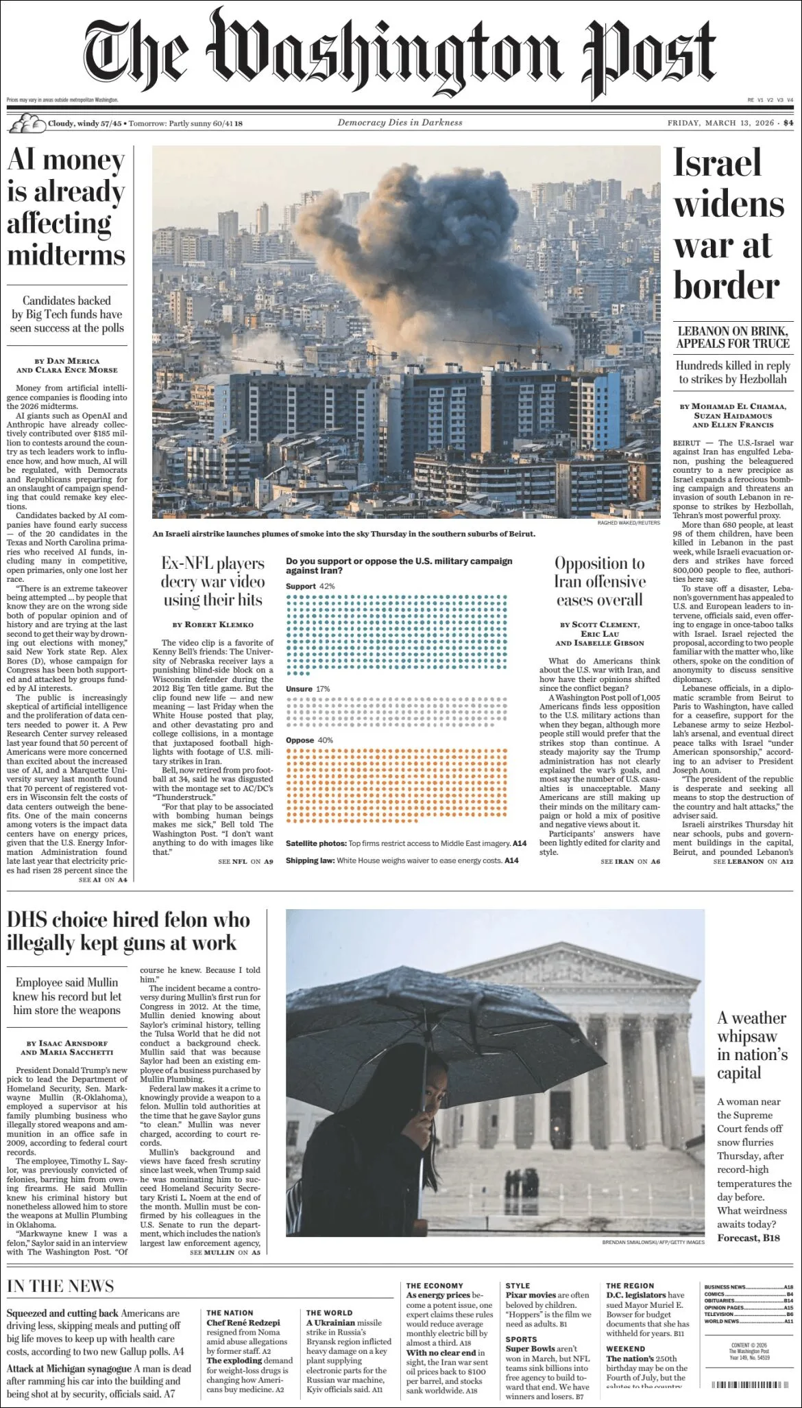Portada de The Washington Post