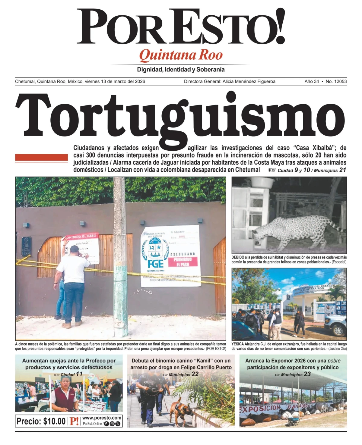 Portada de Por Esto (quintana Roo Chetumal)