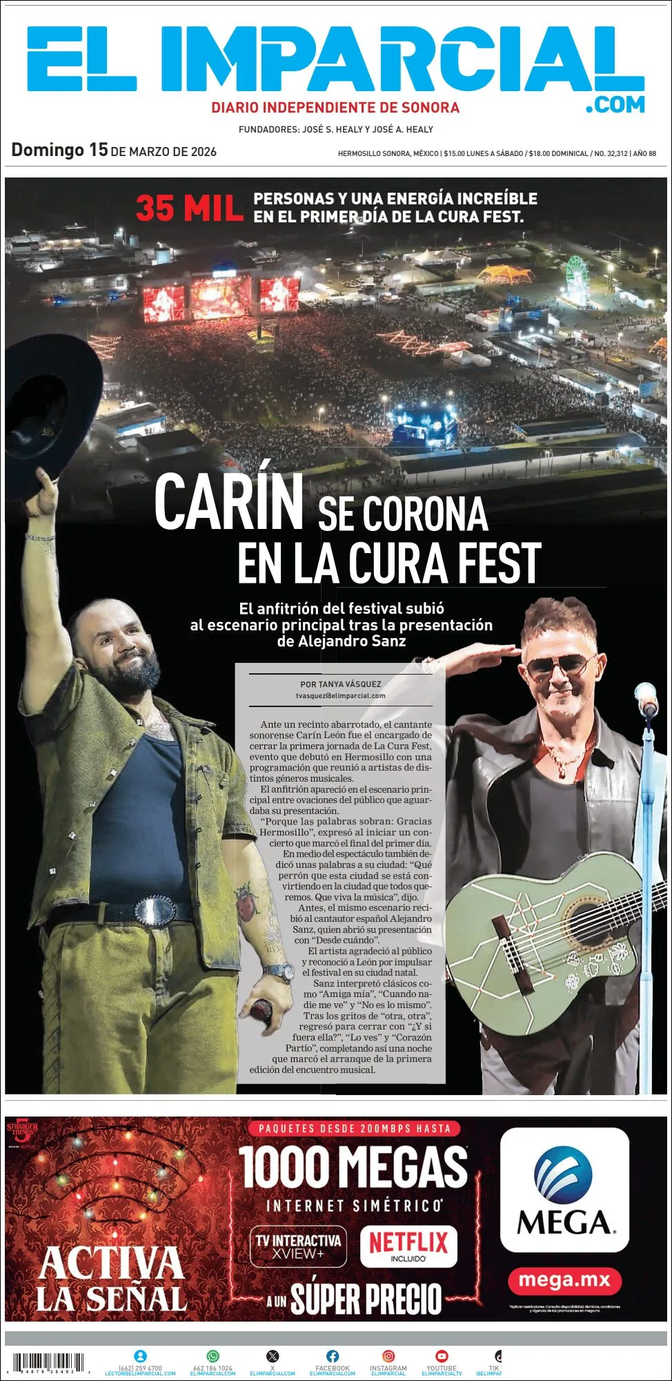 Portada de El Imparcial