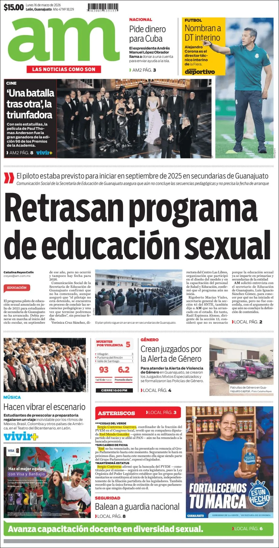 Portada de Am Corredor Industrial del lunes, 16 de marzo de 2026
