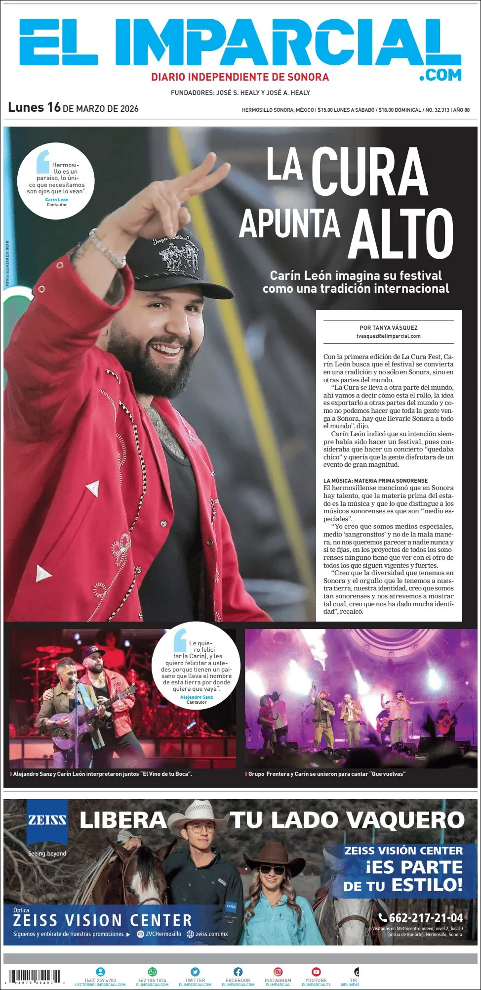 Portada de El Imparcial