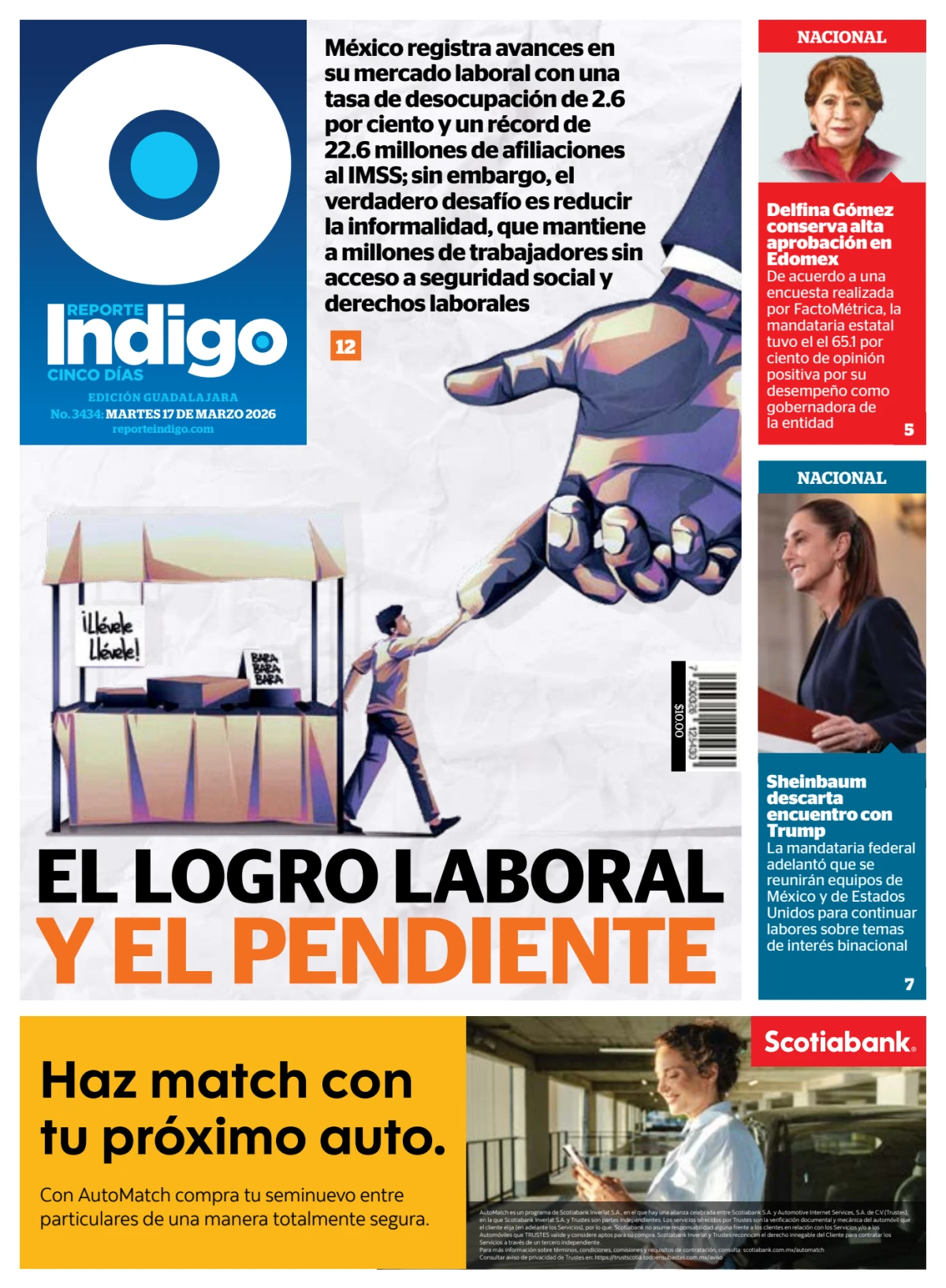 Portada de Reporte Indigo Guadalajara del martes, 17 de marzo de 2026