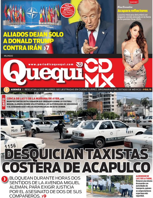Portada de Quequi CDMX (contraportada) del martes, 17 de marzo de 2026