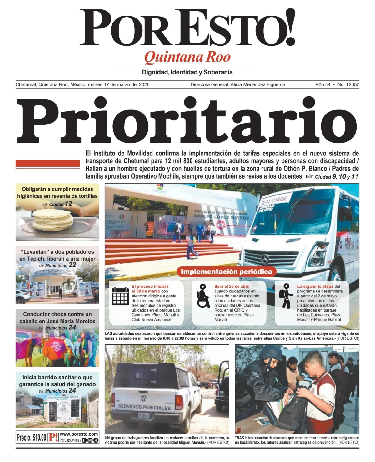 Portada de Por Esto (quintana Roo Chetumal)