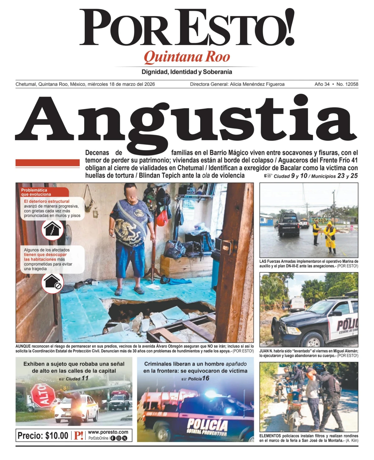 Portada de Por Esto (quintana Roo Chetumal)