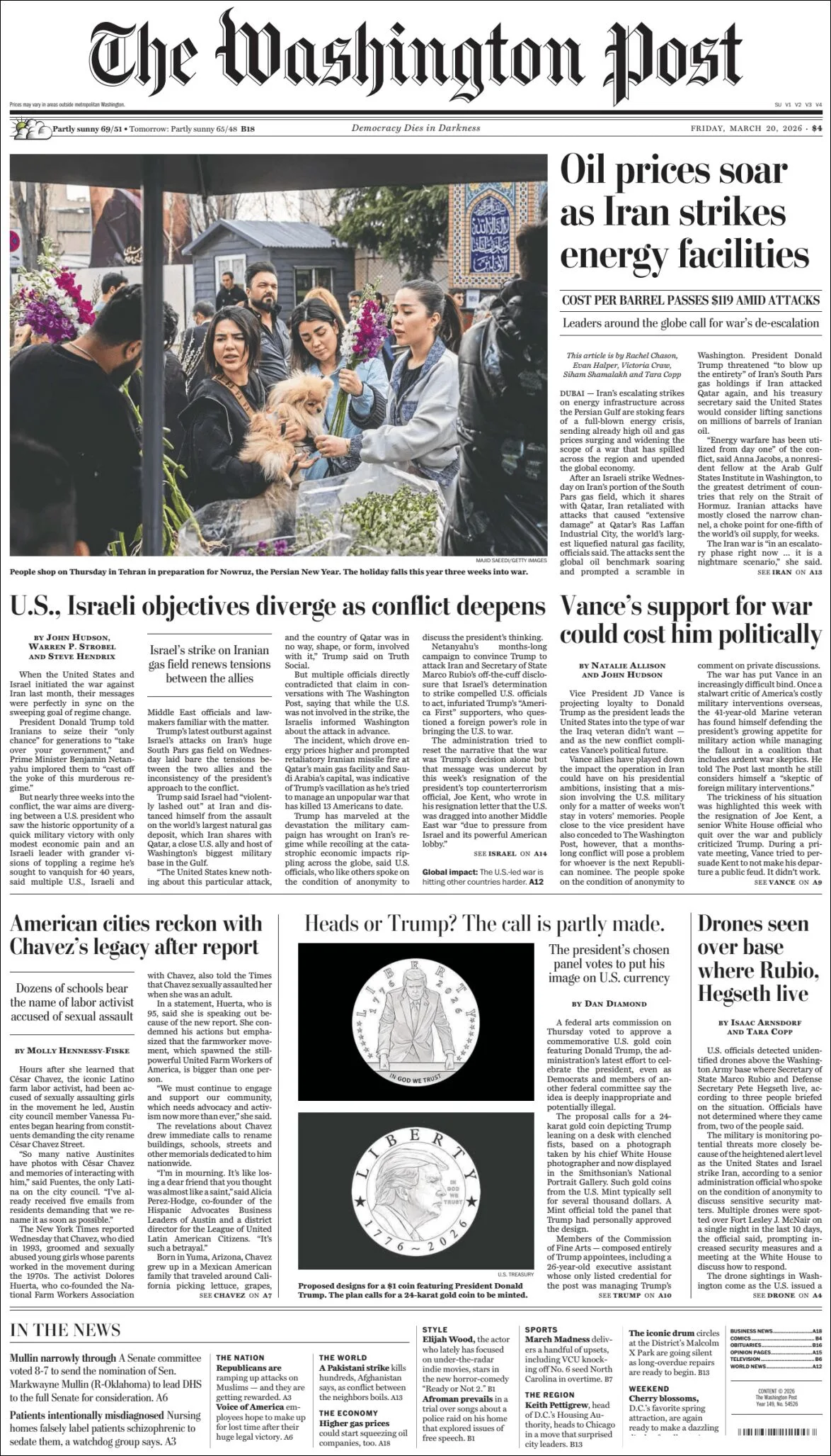 Portada de The Washington Post