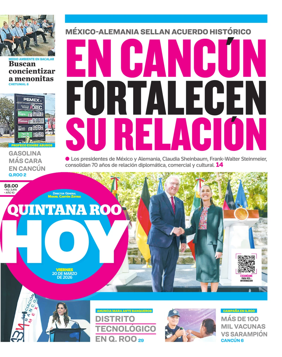 Portada de Quintana Roo Hoy (portada)
