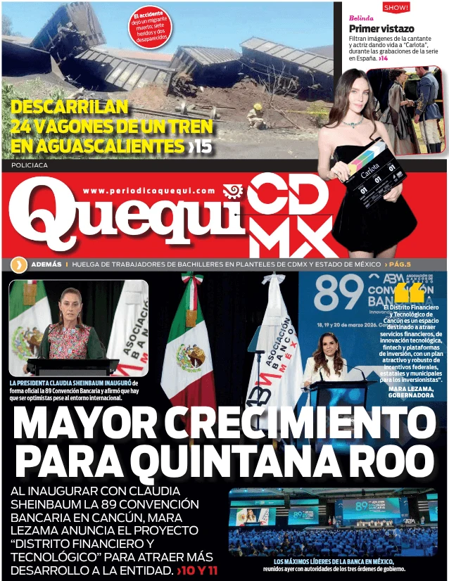 Portada de Quequi CDMX (contraportada) del viernes, 20 de marzo de 2026