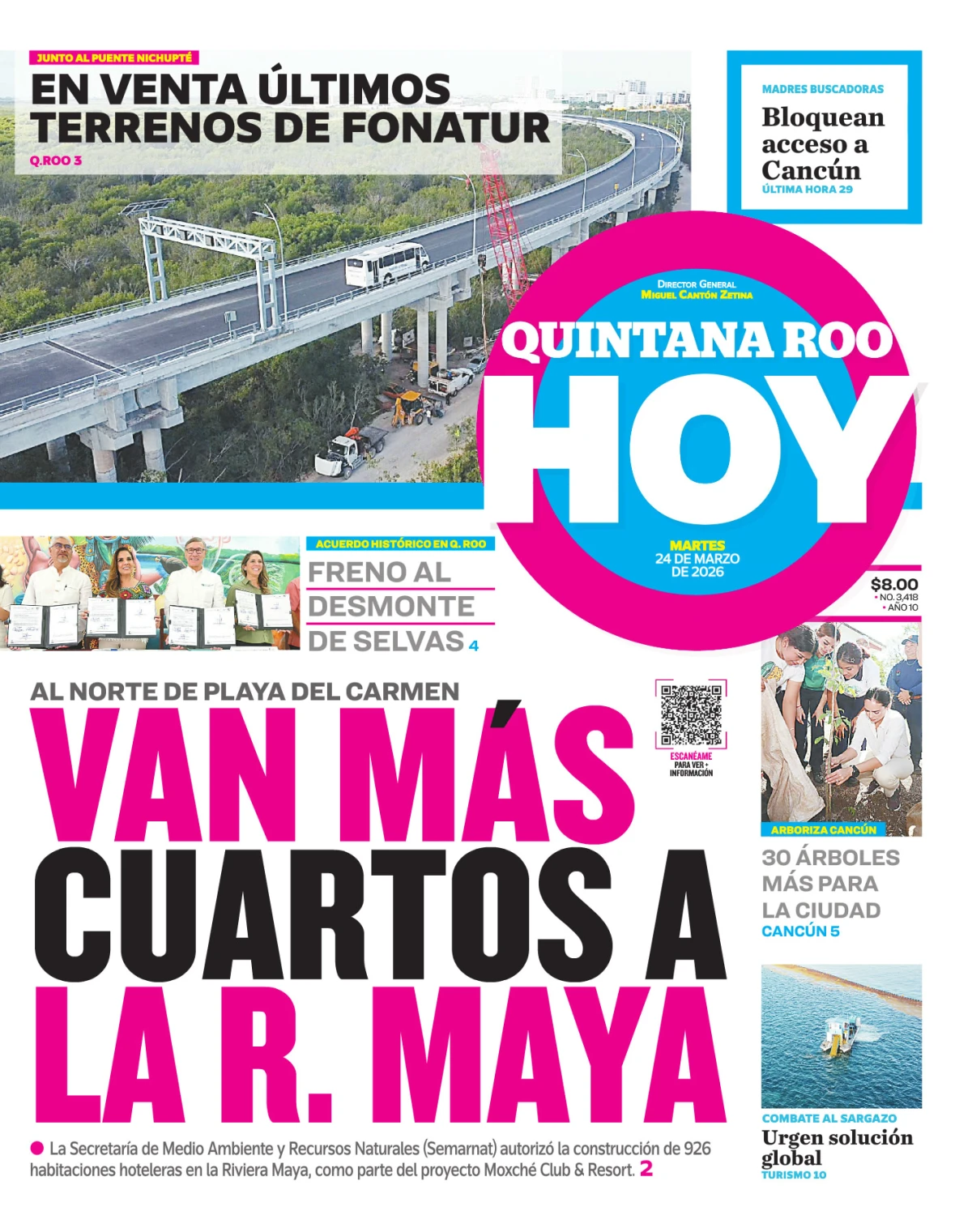 Portada de Quintana Roo Hoy (portada)