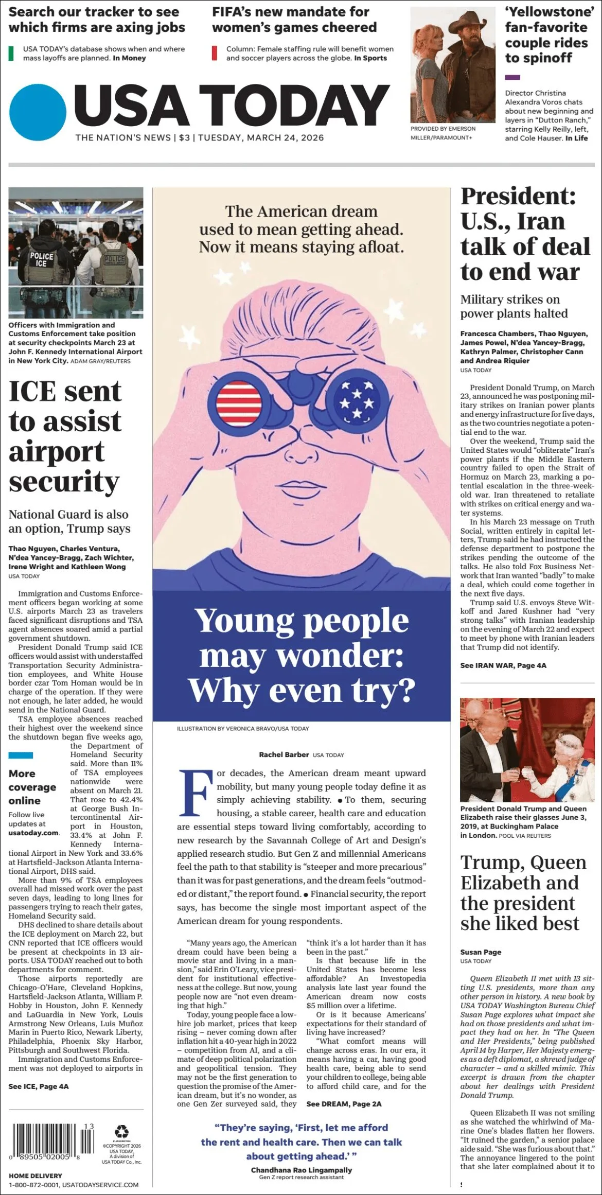 Portada de Usa Today