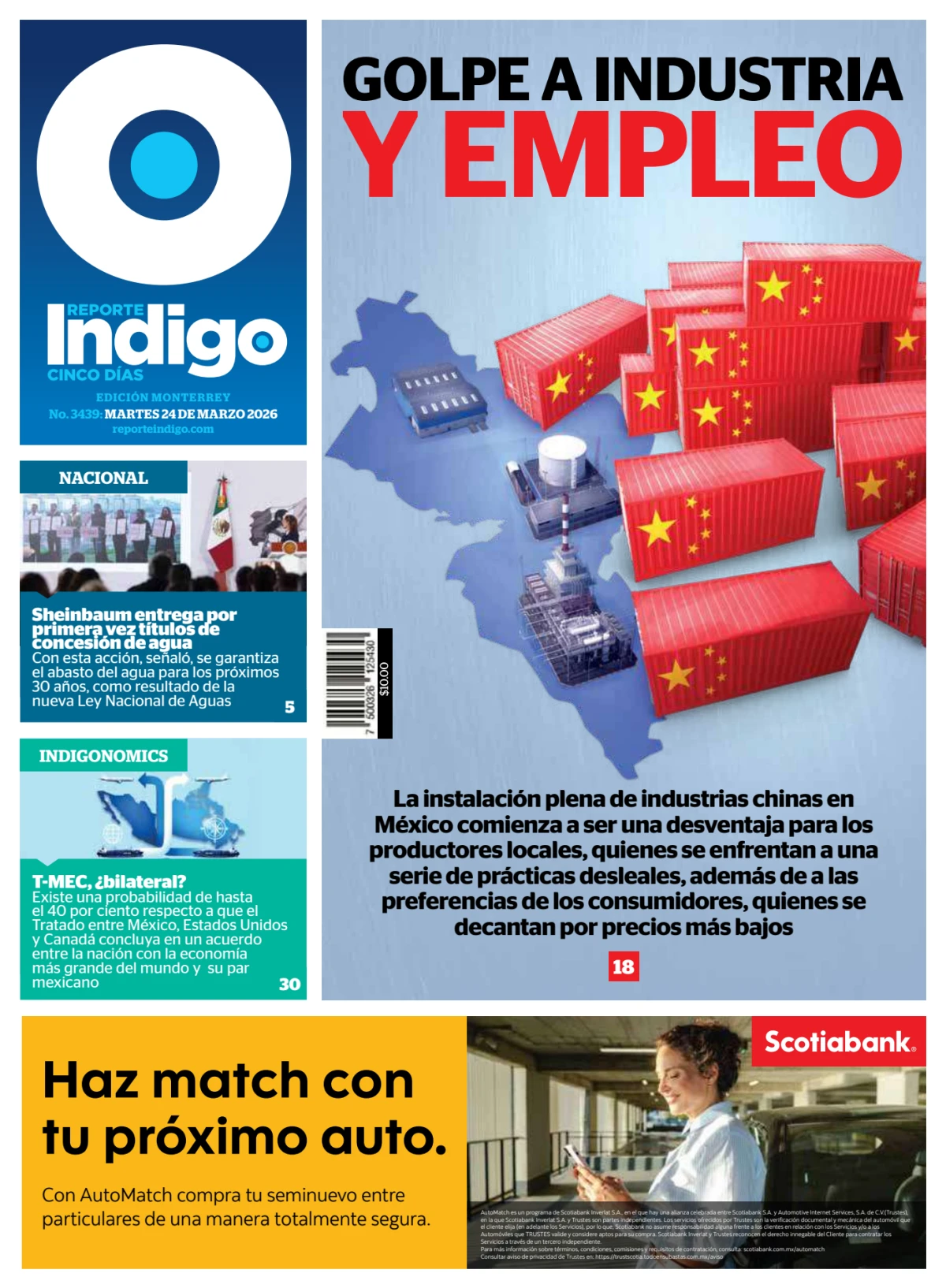 Portada de Reporte Indigo Monterrey del martes, 24 de marzo de 2026