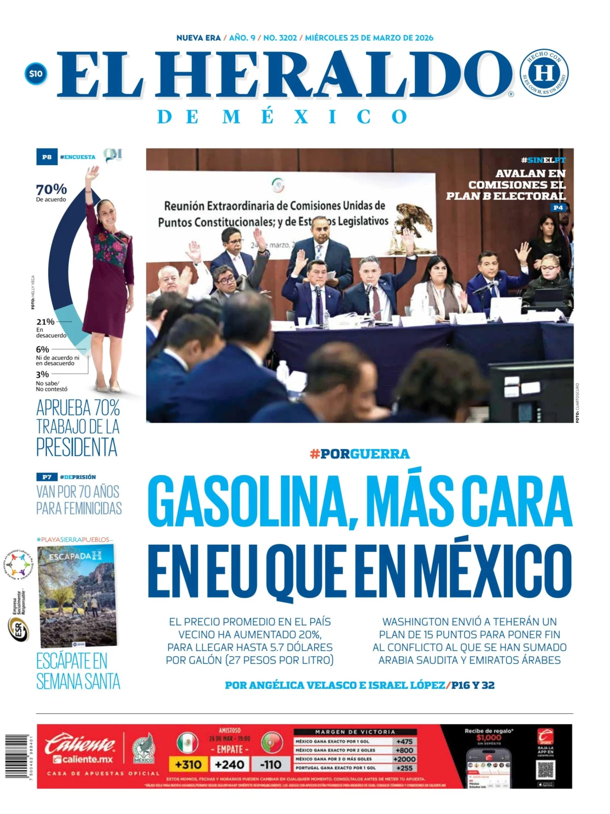 Portada de El Heraldo de Mexico