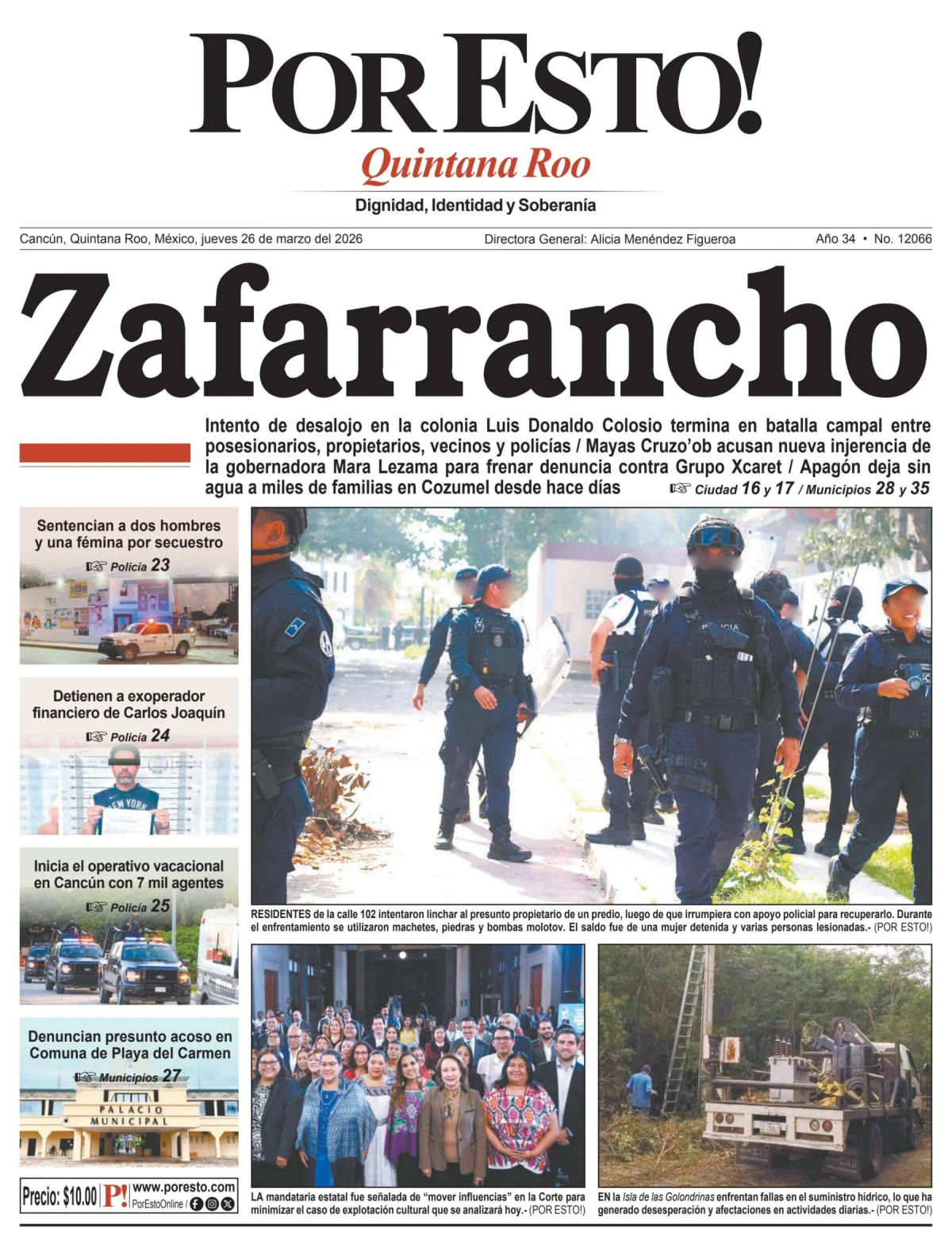 Portada de Por Esto (quintana Roo Cancun)