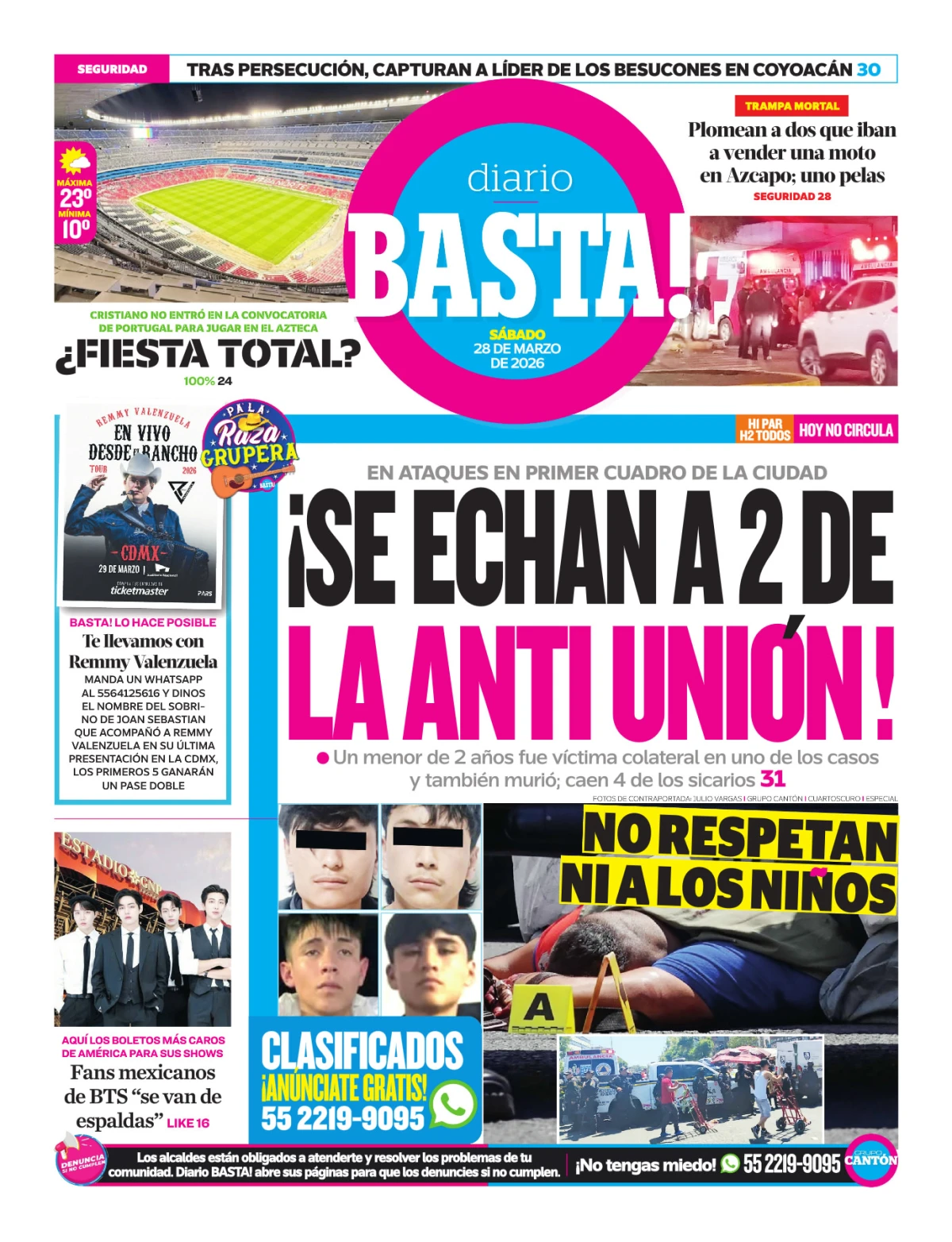 Portada de Basta! (contraportada)