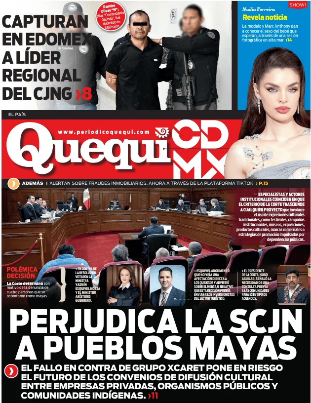 Portada de Quequi CDMX (contraportada) del sábado, 28 de marzo de 2026