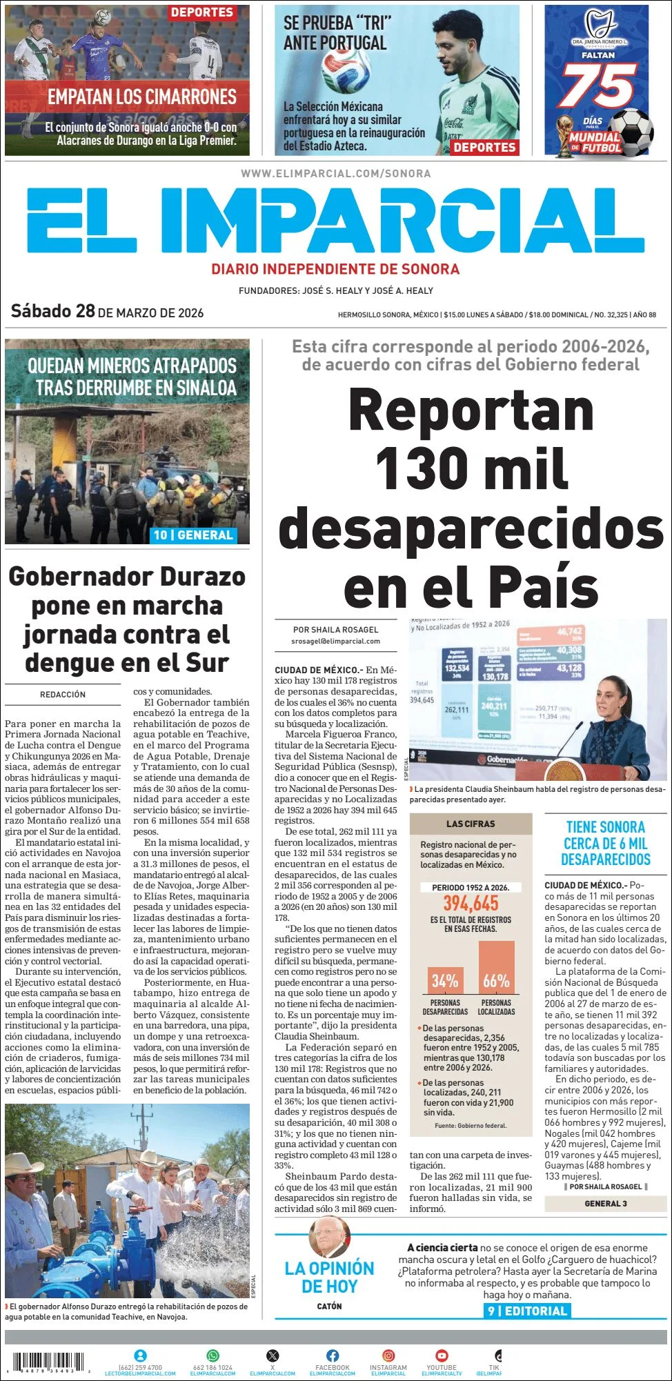Portada de El Imparcial