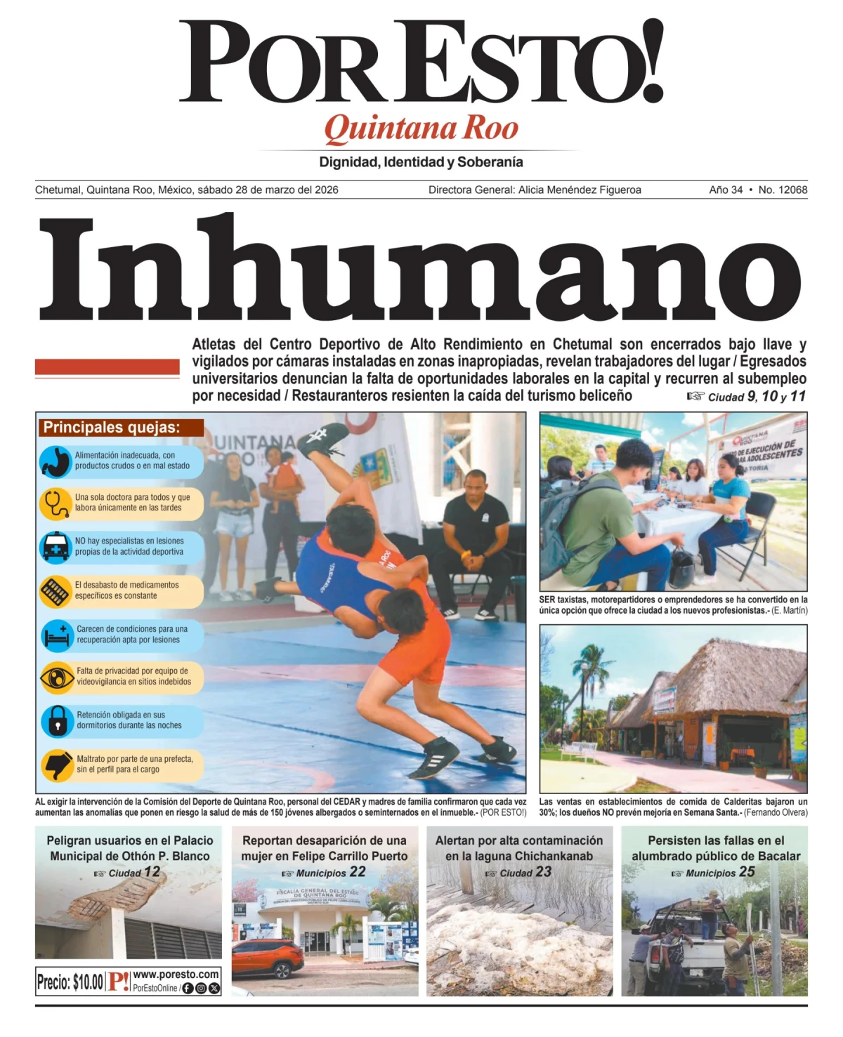 Portada de Por Esto (quintana Roo Chetumal)