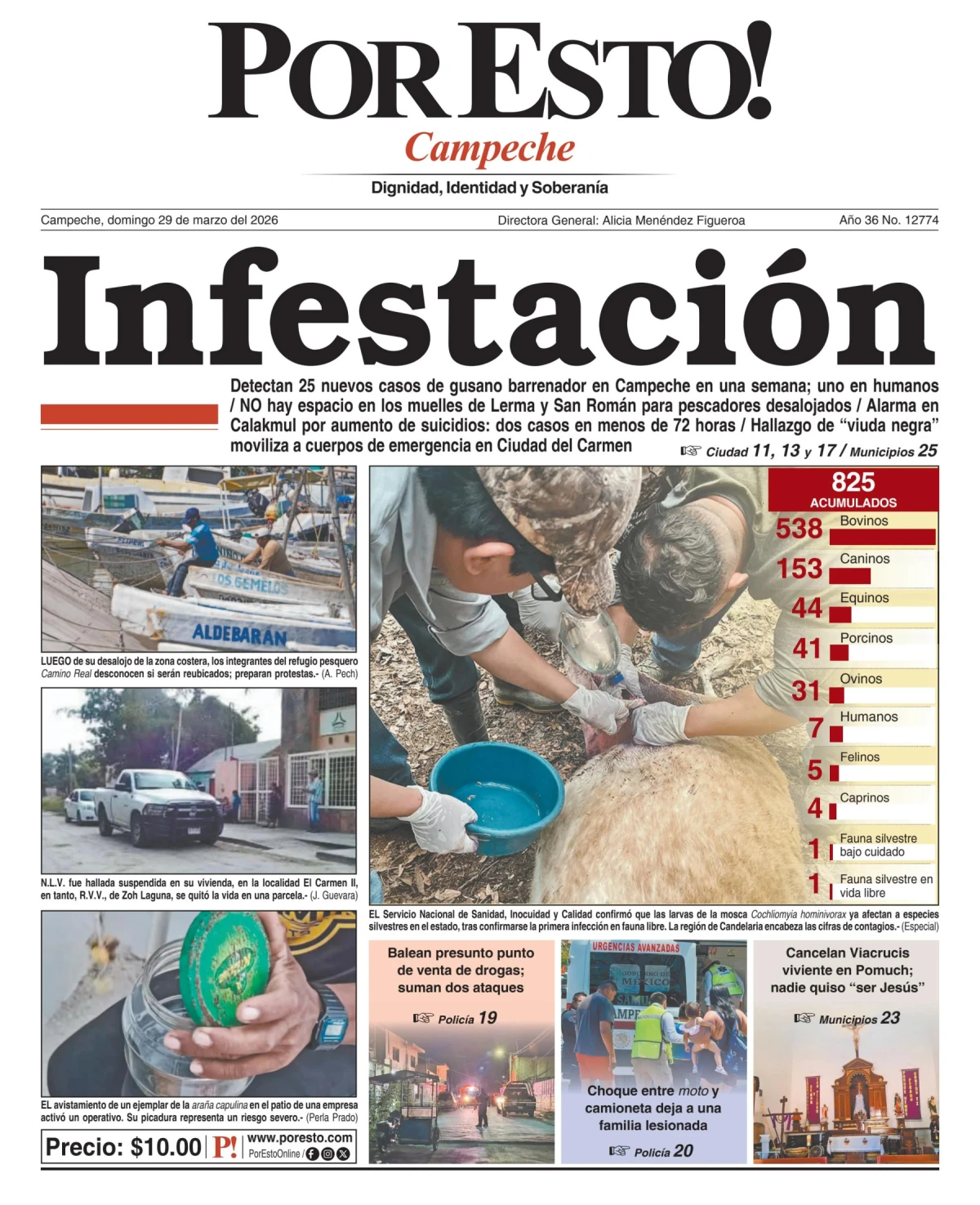 Portada de Por Esto (campeche) del domingo, 29 de marzo de 2026