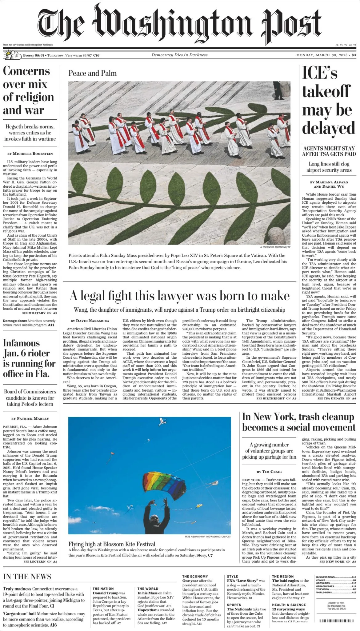 Portada de The Washington Post