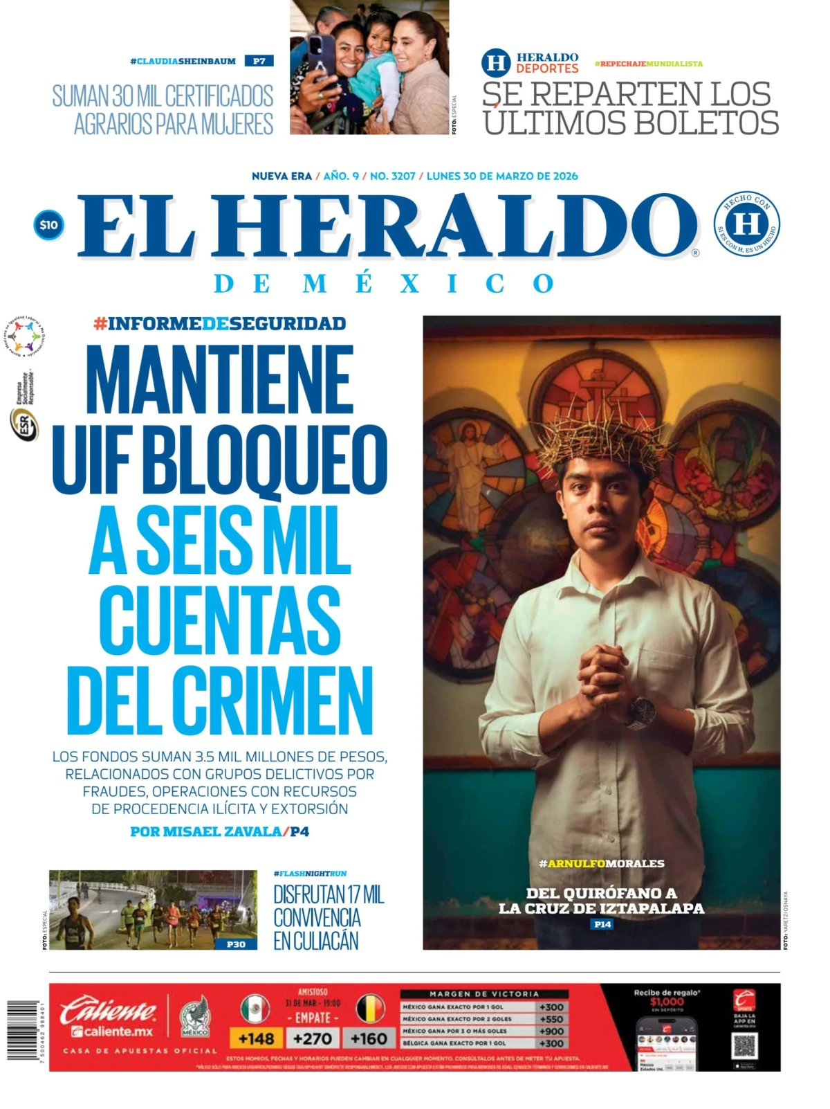 Portada de El Heraldo de Mexico