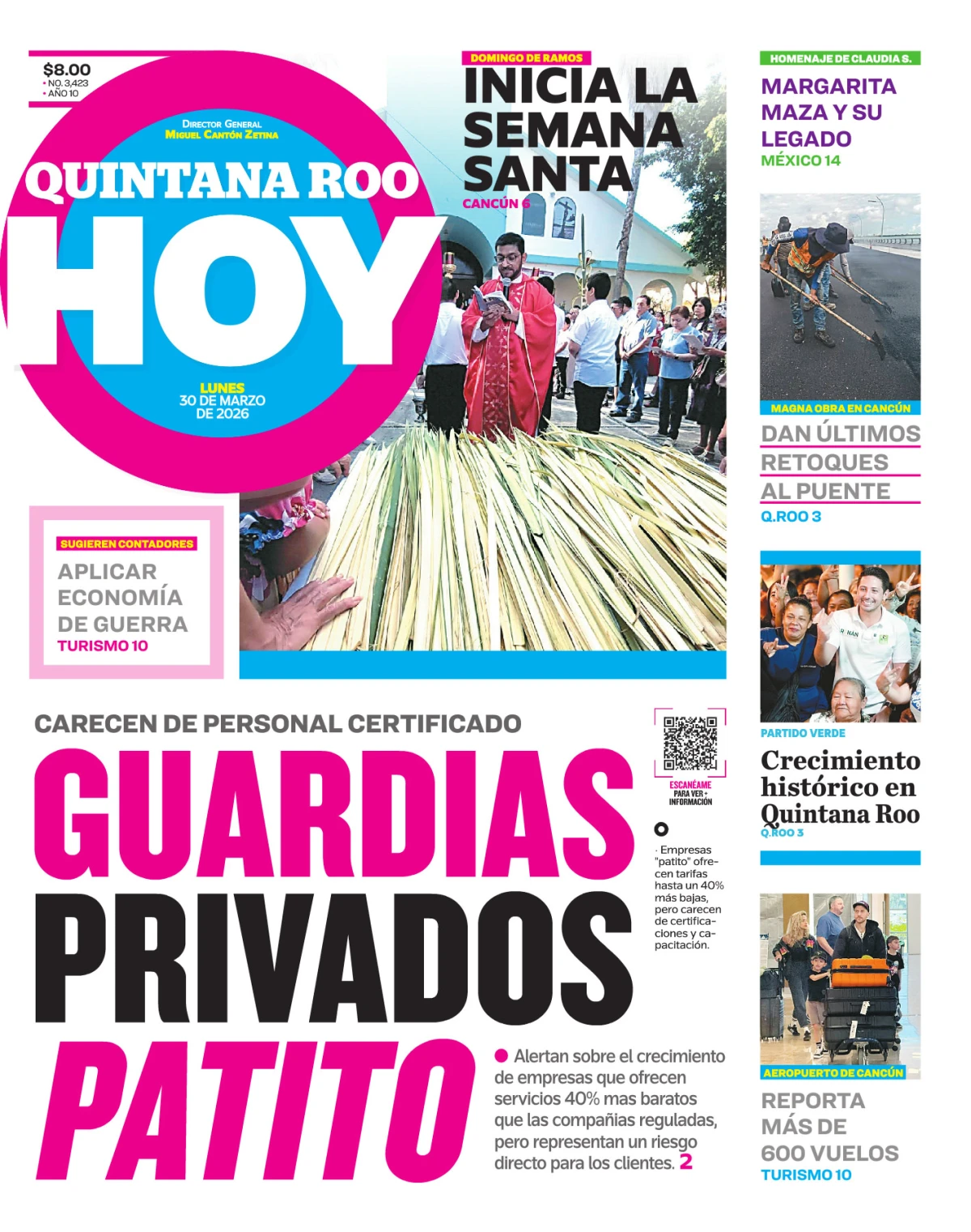 Portada de Quintana Roo Hoy (portada)