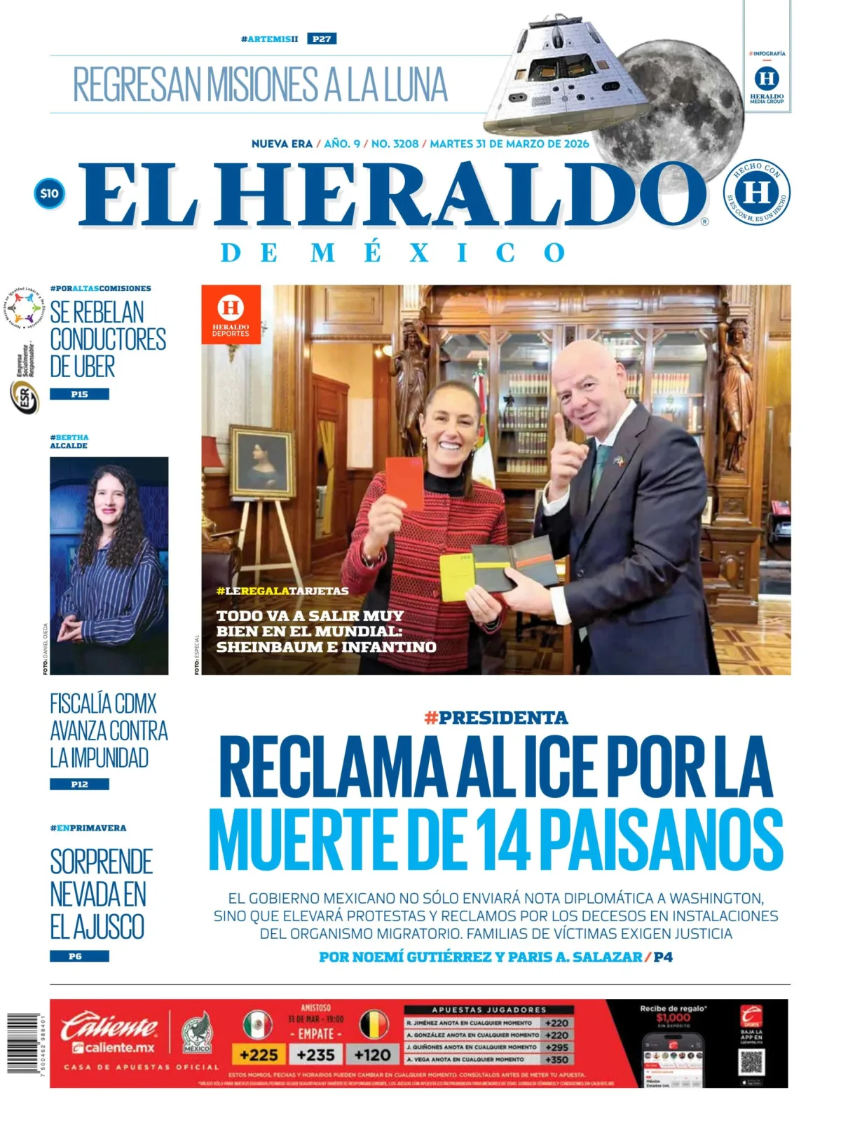 Portada de El Heraldo de Mexico