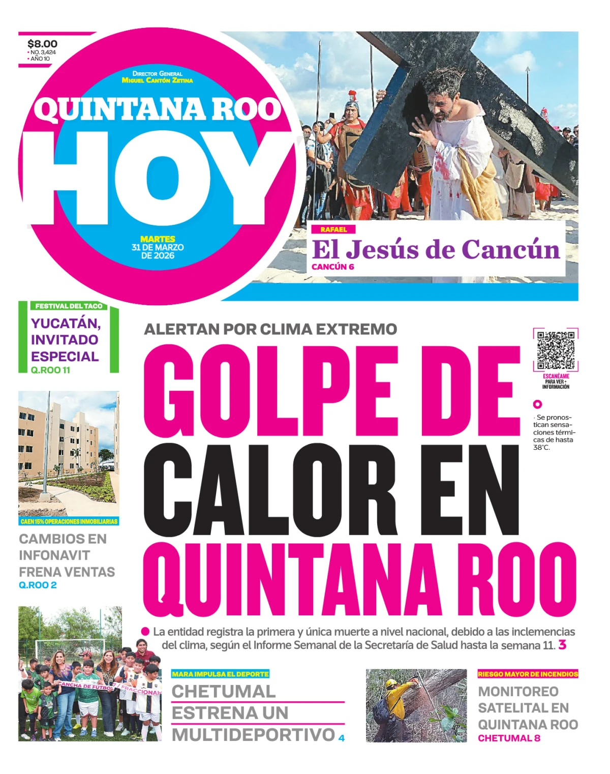 Portada de Quintana Roo Hoy (portada)