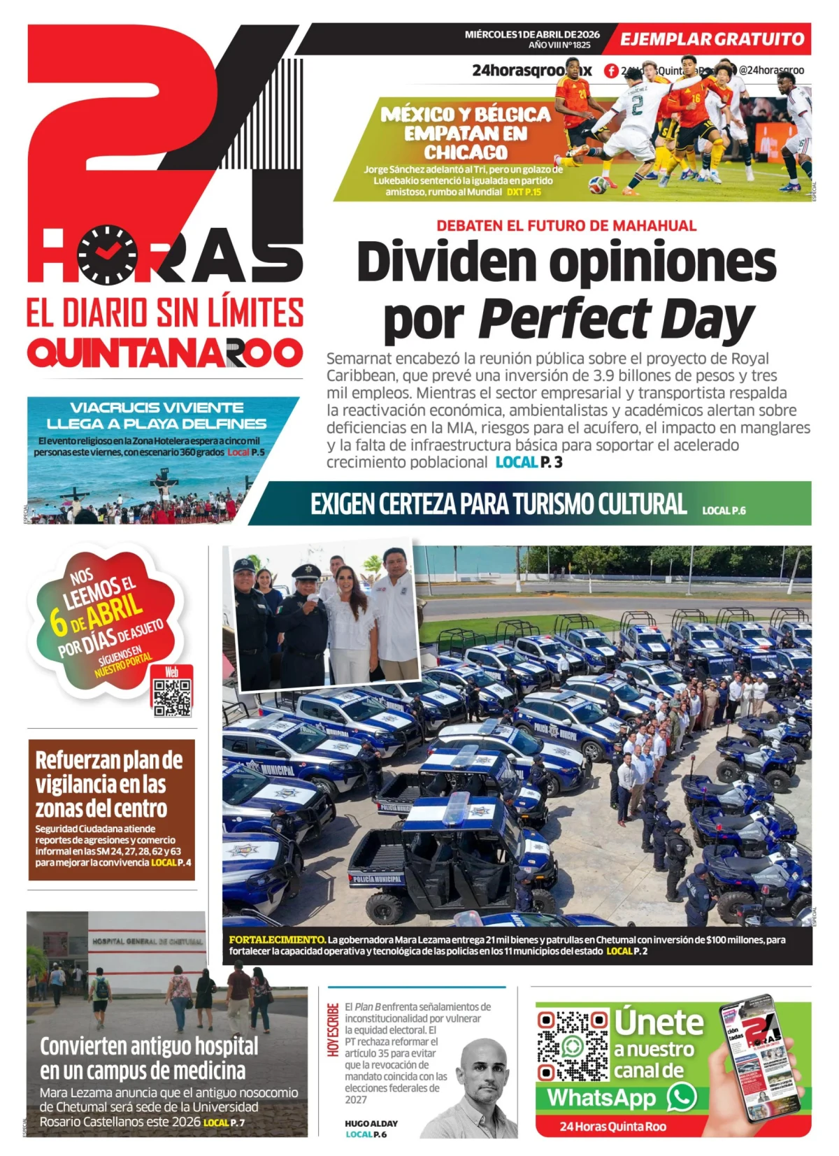 Portada de 24 Horas Quintana Roo