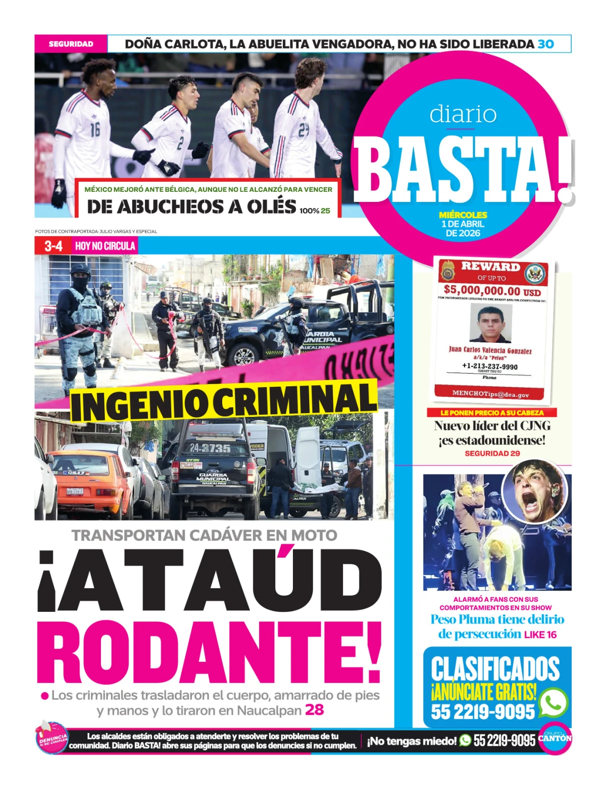 Portada de Basta! (contraportada)