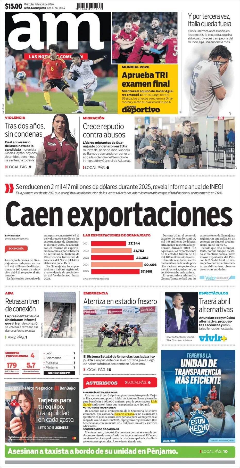 Portada de Am Corredor Industrial del miércoles, 1 de abril de 2026