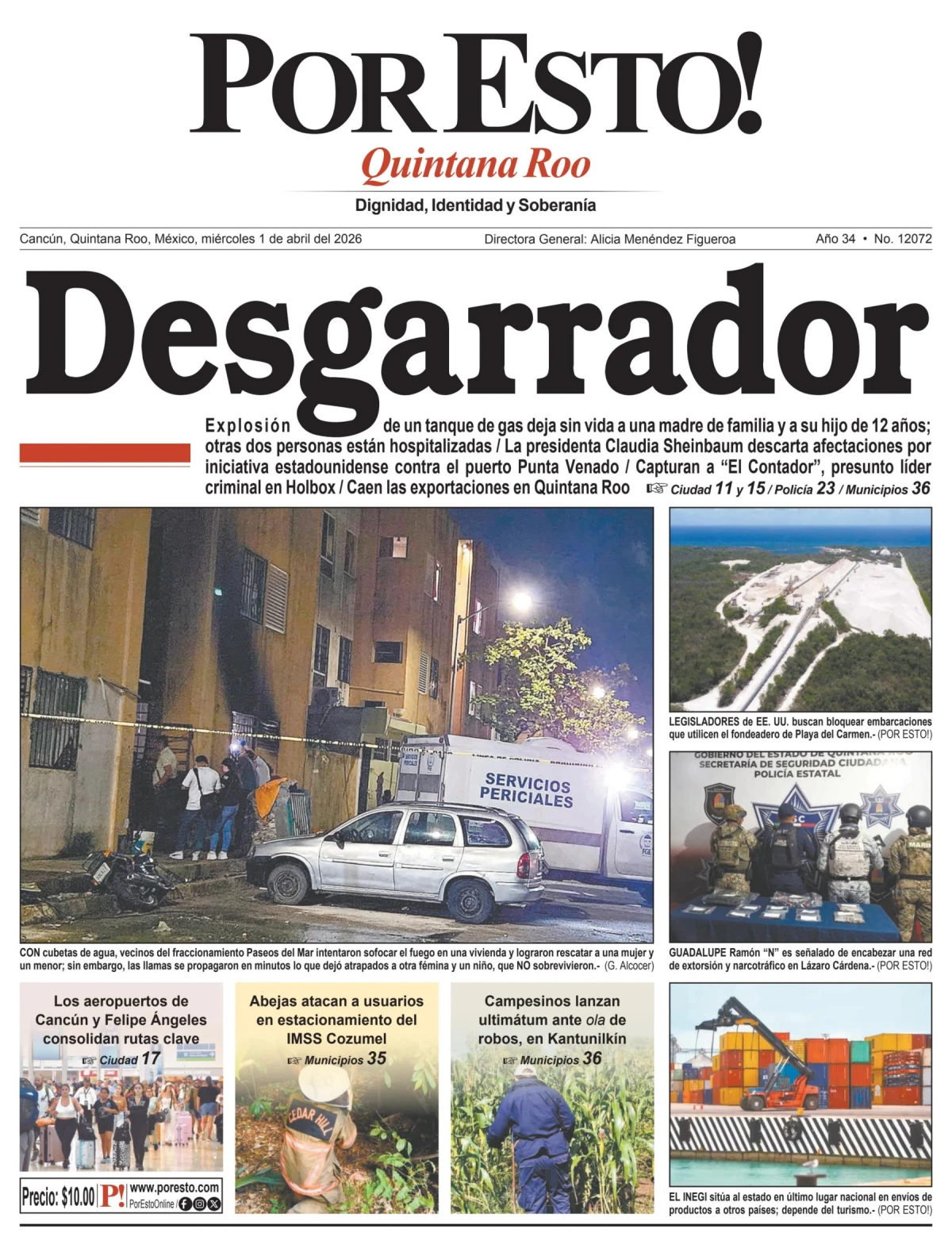 Portada de Por Esto (quintana Roo Cancun)