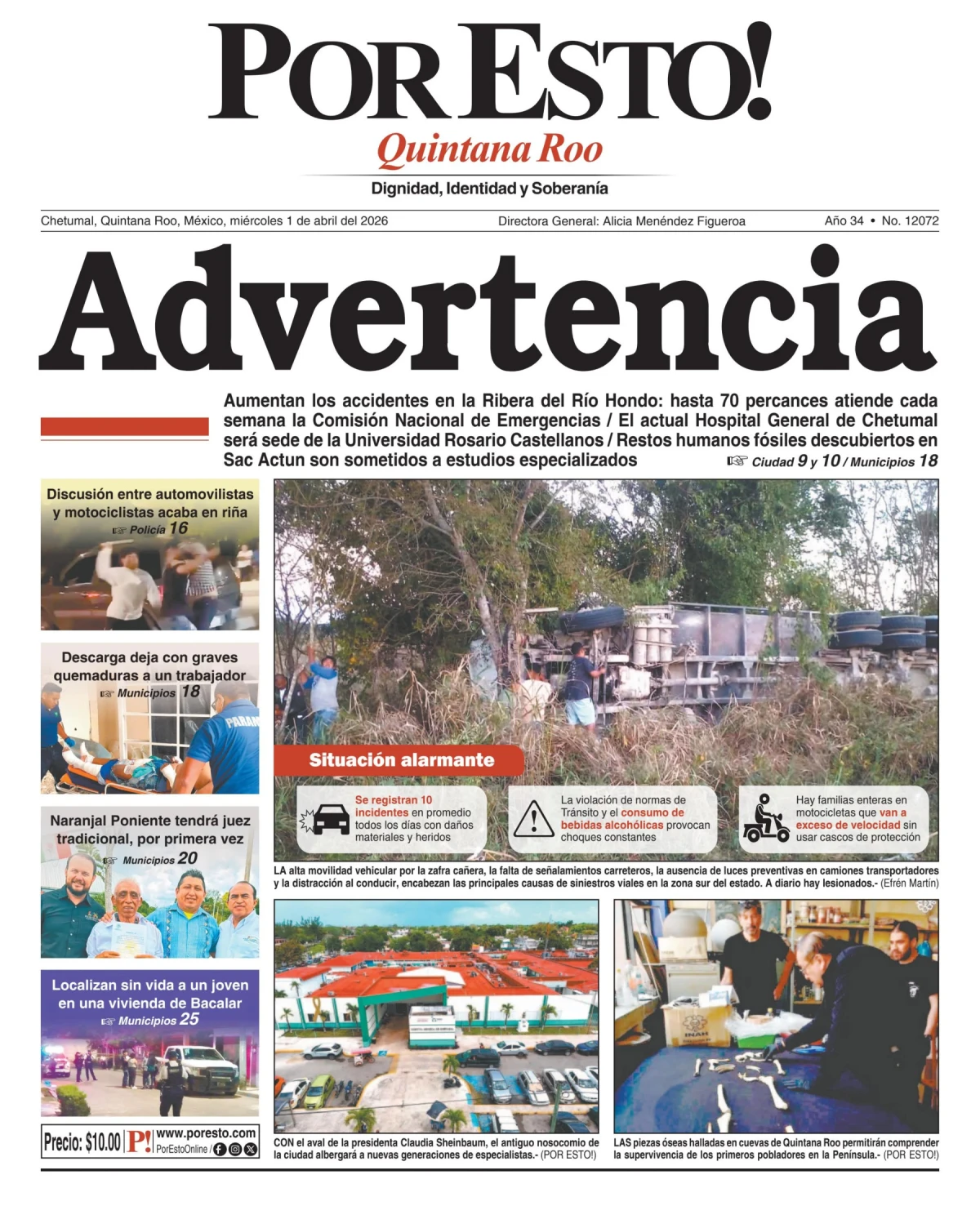 Portada de Por Esto (quintana Roo Chetumal)