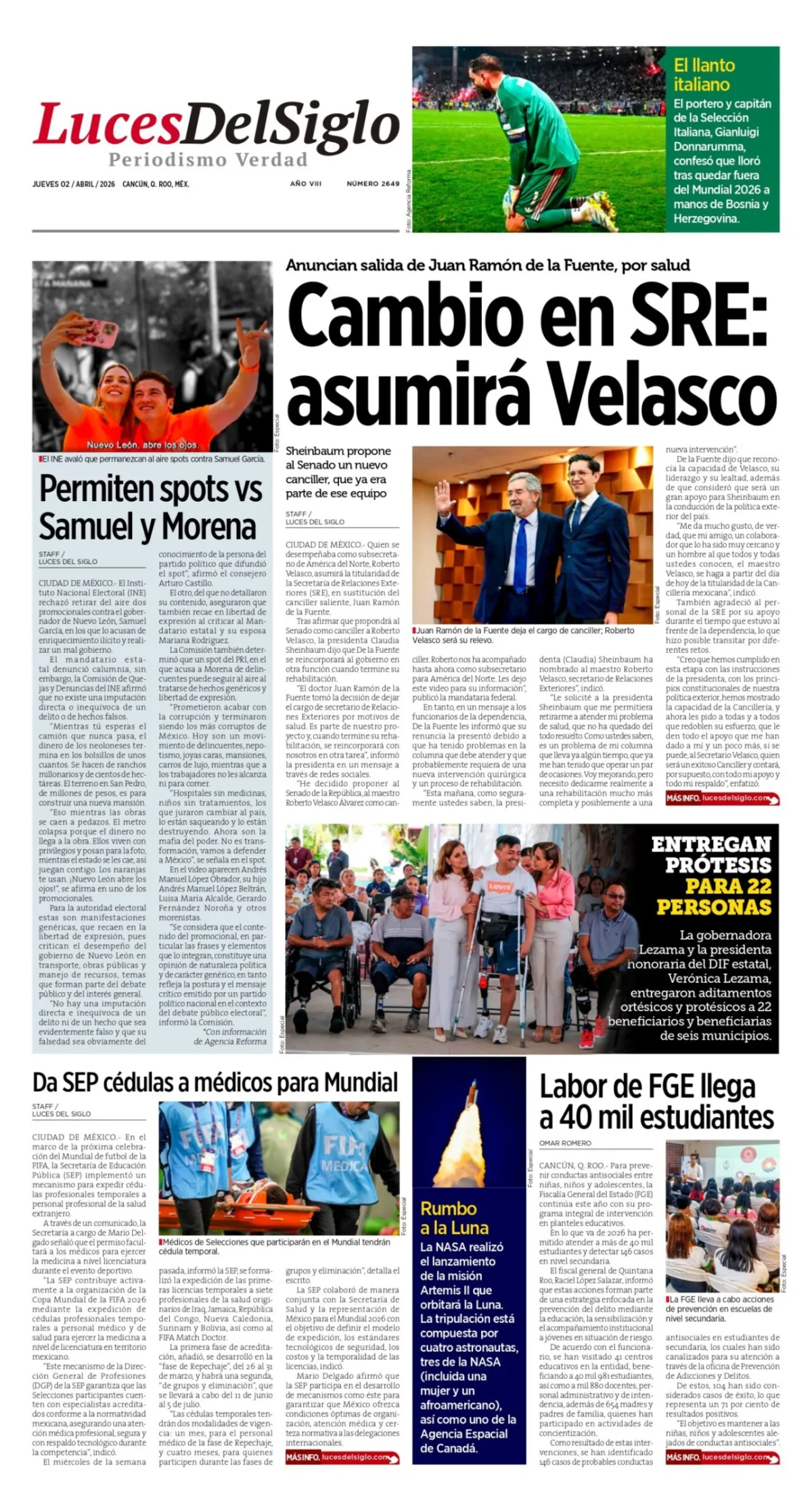 Portada de Luces del Siglo