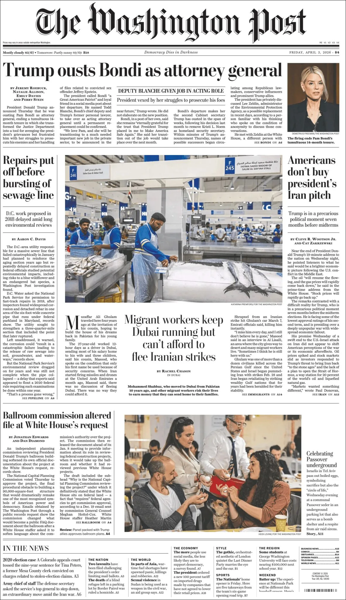 Portada de The Washington Post