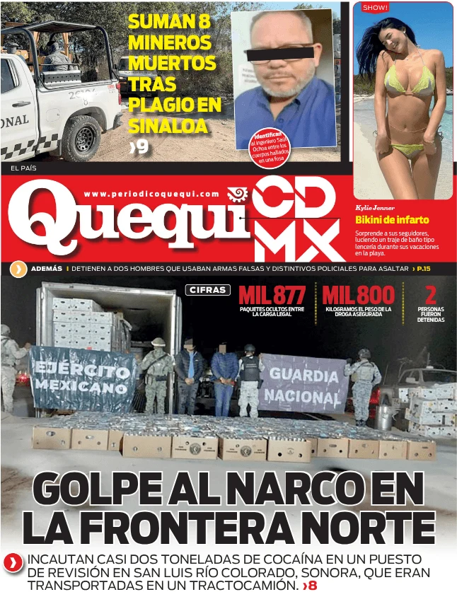 Portada de Quequi CDMX (contraportada) del viernes, 3 de abril de 2026