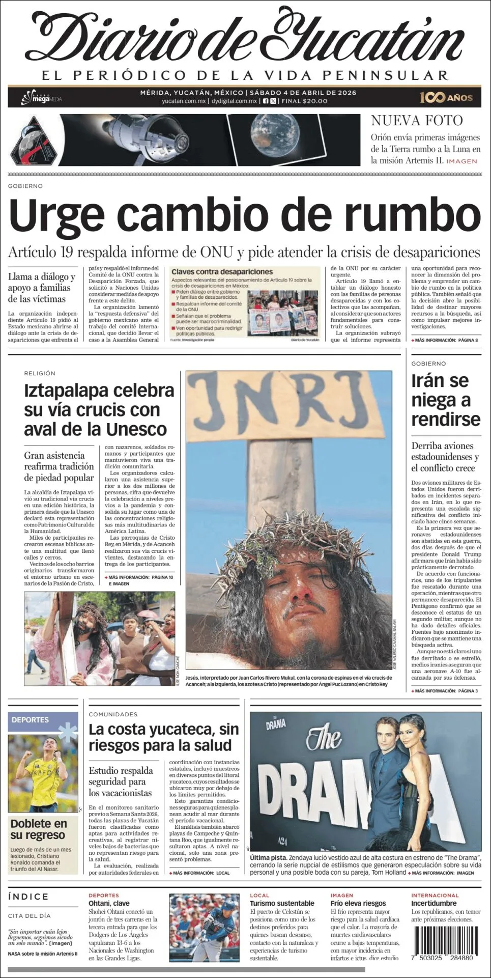 Portada de Diario de Yucatán