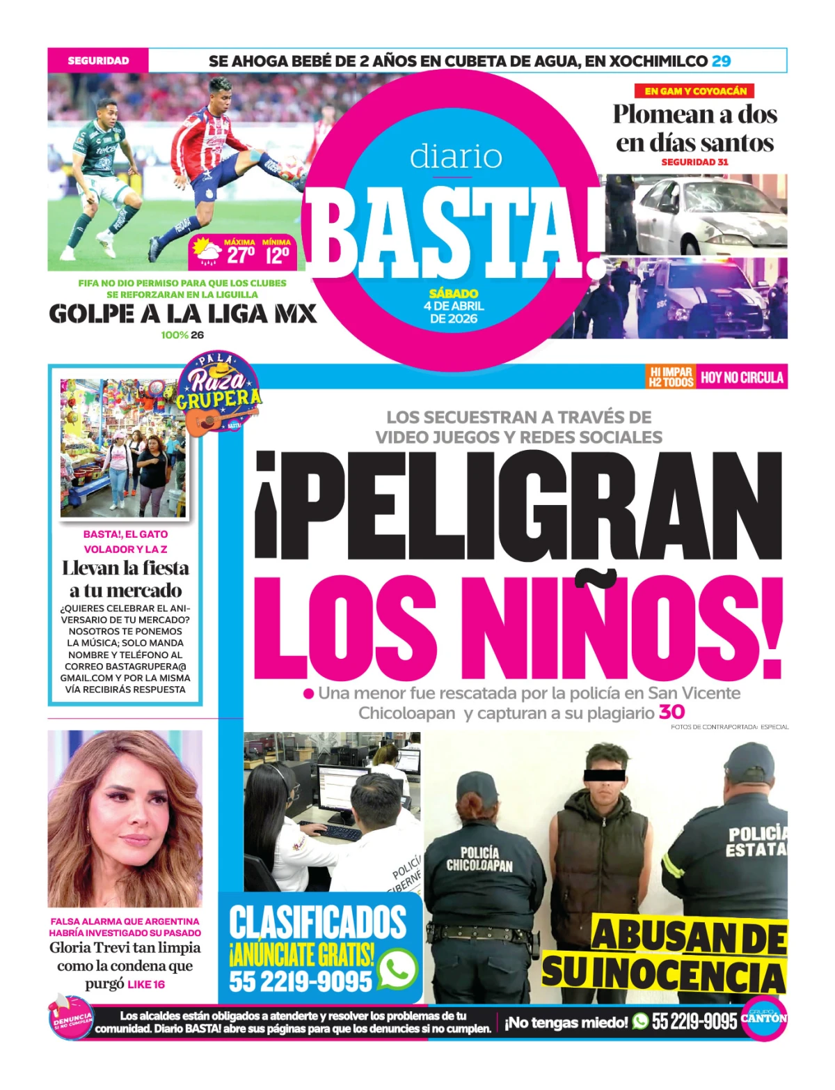 Portada de Basta! (contraportada)