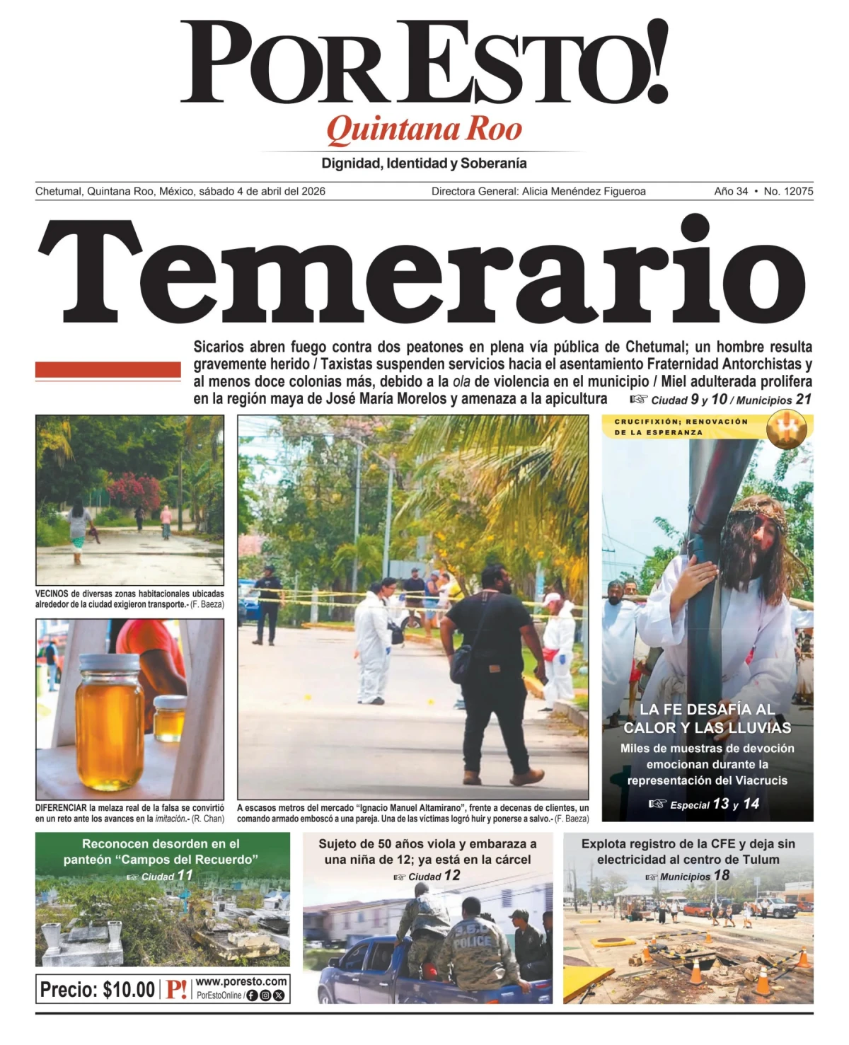 Portada de Por Esto (quintana Roo Chetumal)