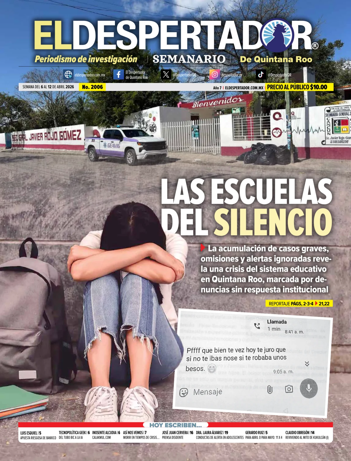 Portada de El Despertador de Quintana Roo del lunes, 6 de abril de 2026