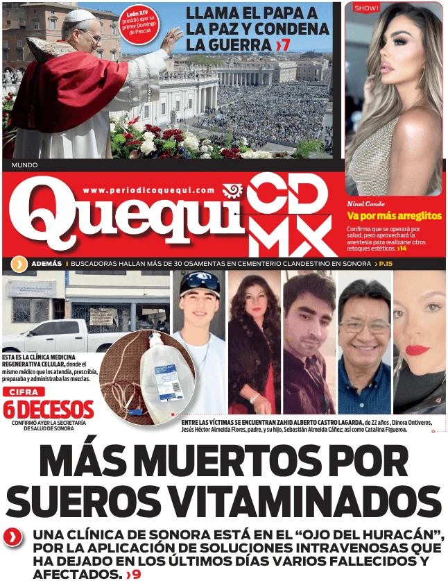 Portada de Quequi CDMX (contraportada) del lunes, 6 de abril de 2026