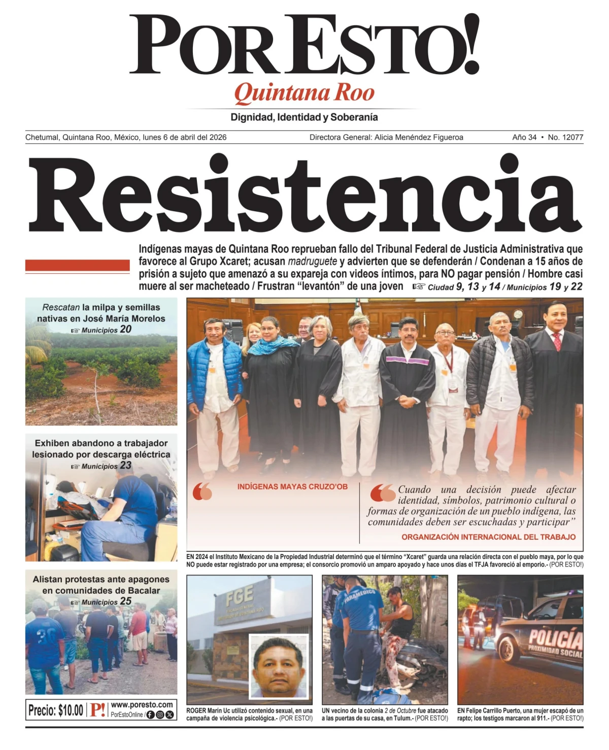 Portada de Por Esto (quintana Roo Chetumal)